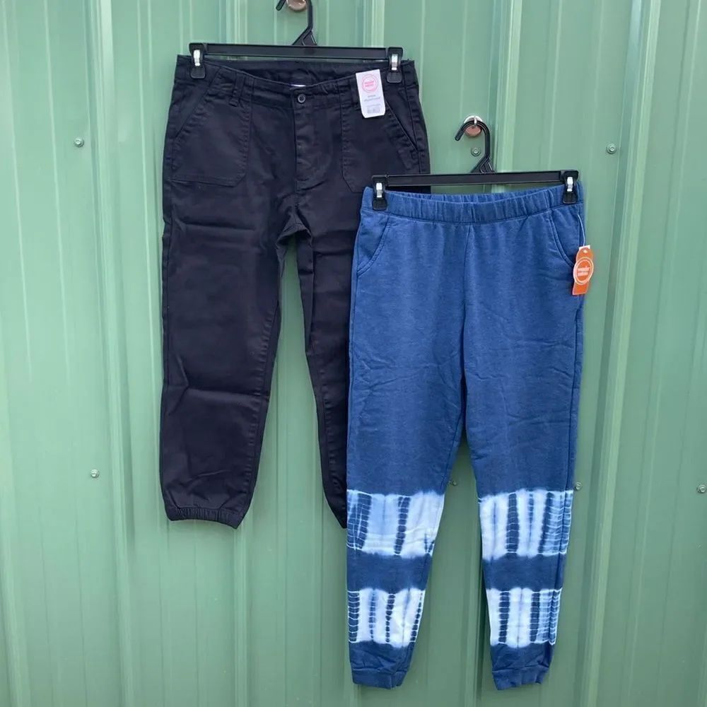 Girls' Stretch Woven Jean & Fleece Jogger Pants 2-Pack Size XXL (18)